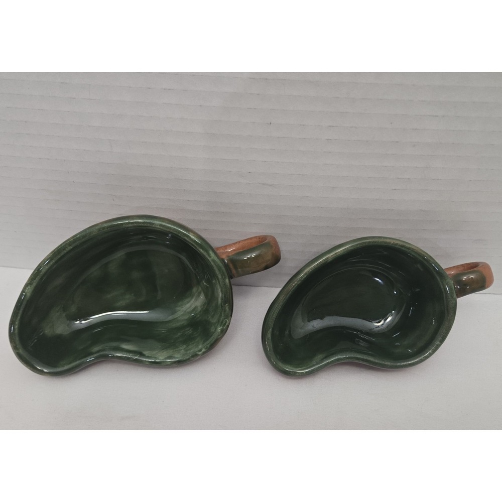 Pair of Williams Sonoma Redware Style Glazed Chili Pepper Bowls Small